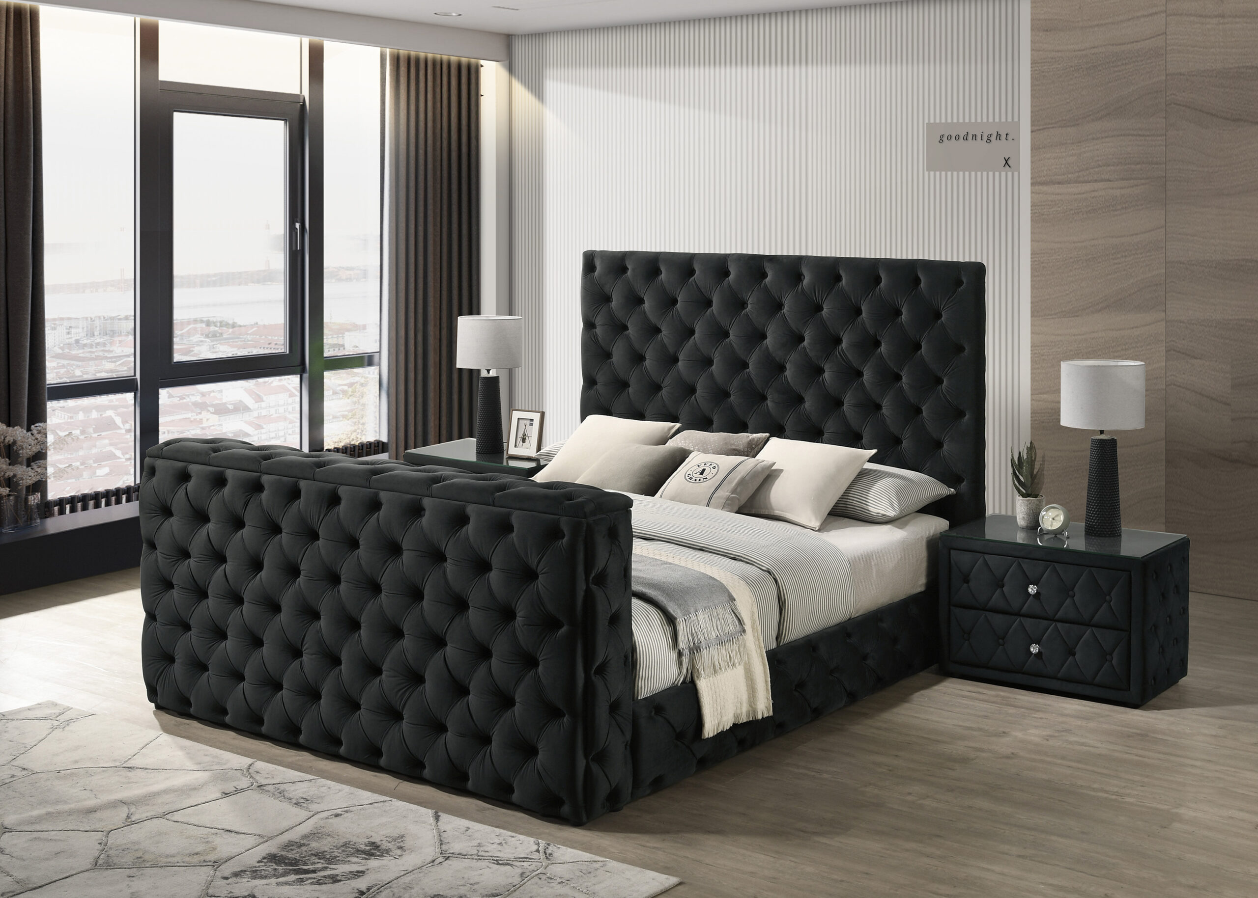 JOSEPHINE PANEL BED BLACK - Image 10