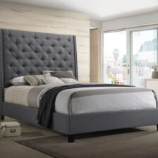 CHANTILLY PANEL BED - GREY