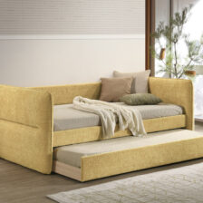 PHILIPA DAYBED BACK+RAIL-GOLD TWEED