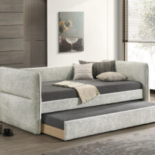 PHILIPA DAYBED ARM+SLAT-L.GY TWEED