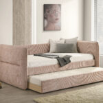 PHILIPA DAYBED BACK+RAIL-MAUVE TWED