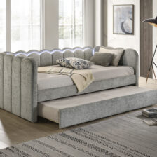 MELODY DAYBED BACK+RAILS-LIGHT GREY