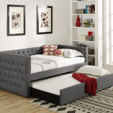 TRINA GREY DAYBED ARM(L&R) +SLATS