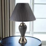 26" PORCELAIN LAMP, GREY