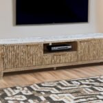 KARA TV STAND-CERUSED NATURAL