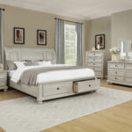 CLARIBELLE KING STORAGE BED HB-WHITE