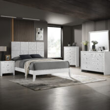 DENKER PANEL BED WHITE