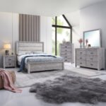 ADELAIDE PANEL BED UPH DRIFT WOOD