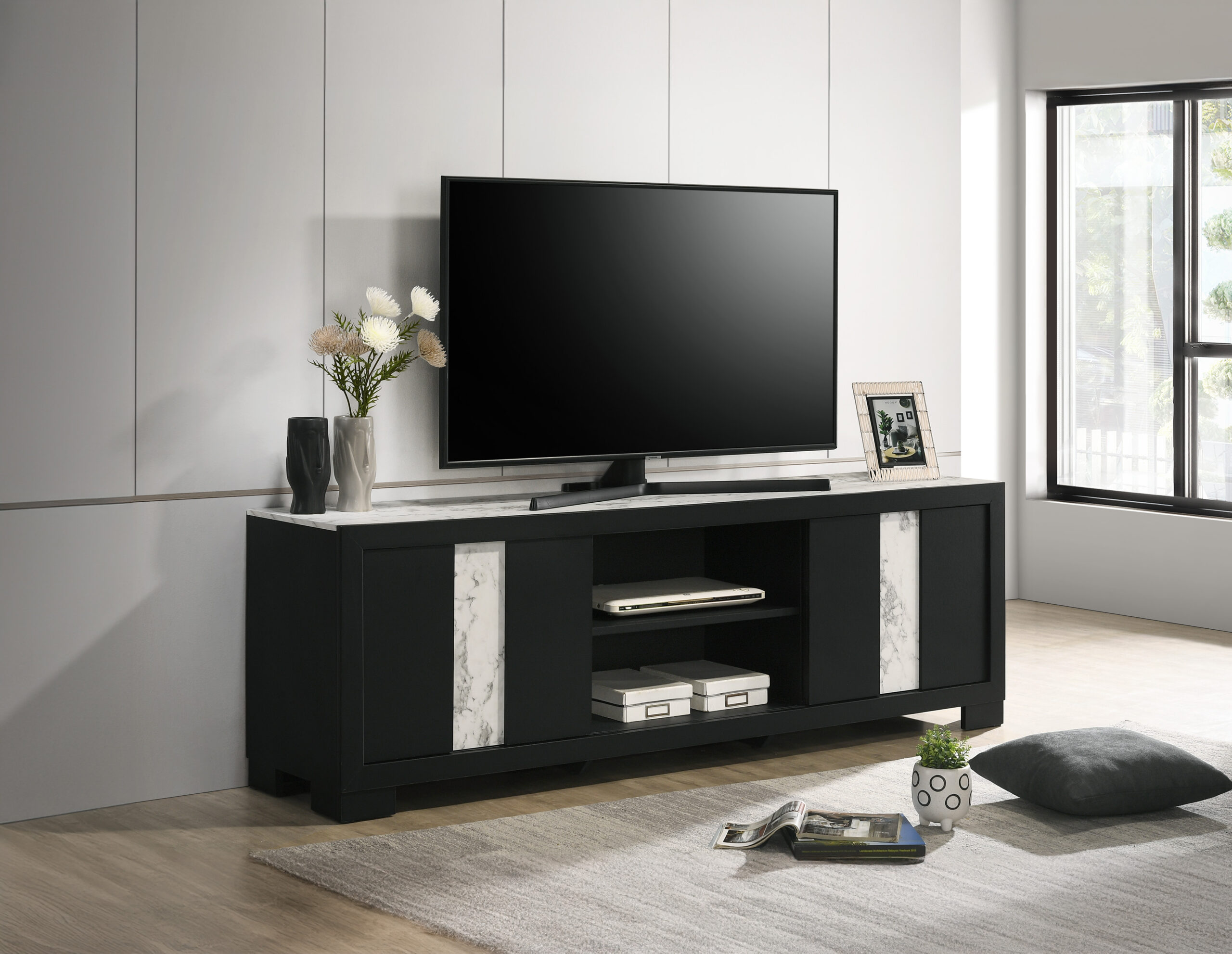 RANGLEY TV STAND-BLACK